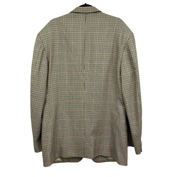 Ermenegildo Zegna Wool Cashmere Sport Coat Blazer Men Ventless Houndstooth Green - Picture 7 of 8